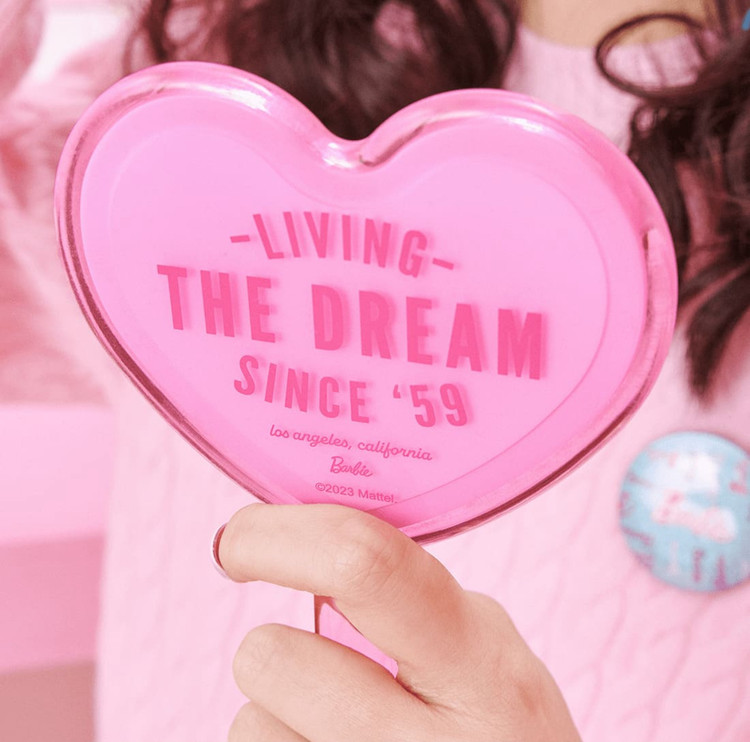 آینه آرایشی دستی باربی
