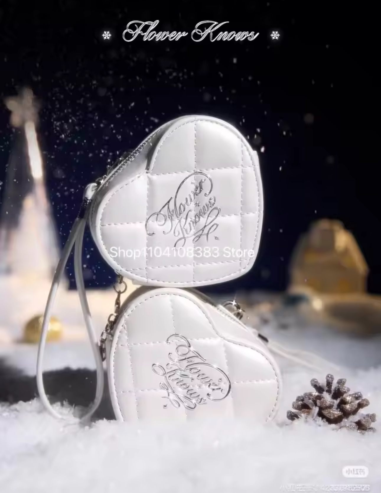 کیف قلبی مینی‌ فلاور نوز مدل زمستان درخشان